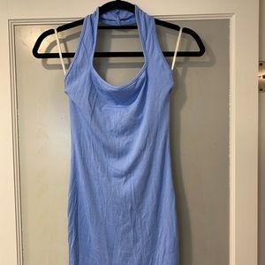 Blue Halter Neck Bodycon